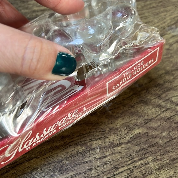 Anchor Hocking Nova Vintage Fine Glassware Tri-Size Candle Holders Original Box - Picture 13 of 13